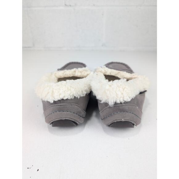 Mukluks Womens 7 Jayluh Suede & Faux Fur Lining Moccasin Slipper - Purplish Gray - Picture 5 of 7